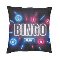 Bingo Queen Cushion Covers Best Play Bingo Soft Velvet Nordic Pillow Cases Decor Home 30cmx30cm