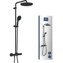 GROHE Vitalio Start 250 dušo sistema su dušo termostatu, WS8 matinė juoda, 266772431