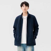 Fleece striukė berniukams Rudeniui ir žiemai Medvilne paminkštinti drabužiai Madingas gražus viršutinis drabužis Žieminiai beisbolo drabužiai Avies vilnos vyriška striukė M