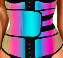 Cross-border New Reflective Neoprene Anti-Bacterial Belly Control Laser Waist Cinchers Body Shaping Radiation Slimming Standard leopardo rašto spalva