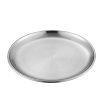 14/17/20/23/26cm Picnic Dinner Plate Round Shape Food Serving Tray Dining Tray  Outdoor Tableware 14cm sidabras