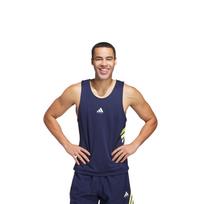 Adidas Tank Top Men's Dark Indigo Pure Sulfur Yellow JN4707 2XL