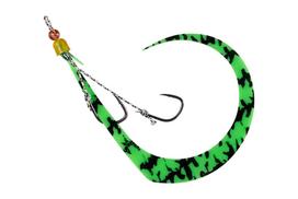 JACKALL Bing Switch Candy Spare Rubber Hook Set Short Striped #11/#10 žalia