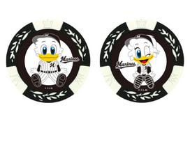 Hokushin Trading Chiba Lotte Marines Casino Chip Marker White MK0358 balta