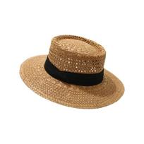 Wide Brim Western Cowboy Hat Sunscreen Visor Cap Breathable Hollow Straw Hat  Men