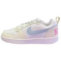 Nike Court Borough Wear resistant And Lightweight Low Top Skateboard Shoes Women's White Yellow Blue  Sneakers  HJ3492-141 35.5