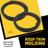 For 2007- Tundra Double Cab Black Roof Top Trim Molding Kit Left Right Side