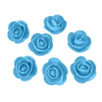 500 Pcs Mini Artificial Foam Rose Bulk Small Rose Flower Head for DIY Flower Arrangement Wall Garland Backdrop Wedding Bridal Shower Decor mėlyna