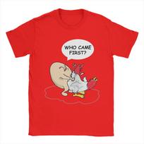 Who Came First Chicken Or Egg Funny Adult Humor Unisexs T Shirt  Tees Short Sleeve O Neck TShirts 100 Cotton Gift Idea Clothes S