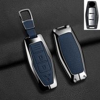 Automobilio valdymo pultelio dėklas-dangtelis, skirtas Mitsubishi Outlander 2022 - 2024 m., 2 3 4 mygtukams, cinko lydinio odos raktų pakabuko aksesuarai