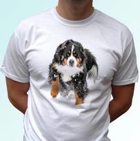 Berner white kids boys T-Shirt tee Bernese Mountain Dog in snow top s s kids baby 110