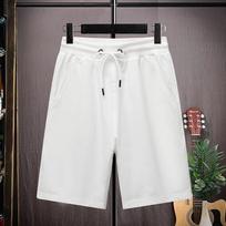 Solid Heather Cotton Elastic Waist Basic Sweat Bermuda Side Inset Pocket Summer Leisure Trousers M balta