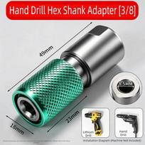 Hex Shank Angle Grinder Adapter Anti-Slip Hex Shank Converter Anti-Corrosion Drill Bit Adapter 3/8