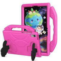 Kids Case for Galaxy Tab S11 S10 Lite/S10 FE 2025 & S9 FE/S9/S8/S7 10.9 /11  SM-X730/X736/X400/X520/X510/X710/X700/T870 S7 11 T870 T875 ryškiai rožinė