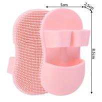 Silicone Face Scrubber Brush Deep Pore Facial Cleaning Exfoliating Tool with Finger Glove Pads Remove Dead Skincare Accessories rožinė