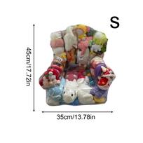 Stuffed Animal Bean Bag Storage Clear Waterproof Toy Bags for Storage with Zipper Organizer for Storing Toys Floor Dorm Bedroom (Transparent,S) skaidri