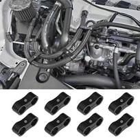8pcs AN8 16MM Braided Hose Separator Clamp Fitting Adapter Bracket Black