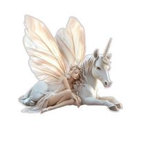 Fairytale, Angels and Unicorns, Acrylic, Office, Study, Desktop, Decoration, Gift Hot Sale 20 * 20CM įvairiaspalvis