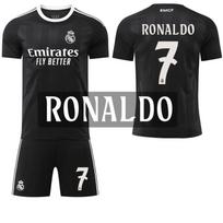 2025-26 Real Madrid juodas treniruočių/vartininko marškinėlis #9Mbappé #7 Vinícius Futbolo marškinėliai 24