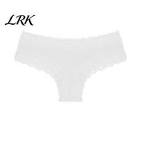 Seamless Breathable Panties Cotton Thongs for Women, Sexy Lace Trim Underwear, Low Ribbed Rise Soft Panties, T-Back Stretchy Ladies Briefs Elastic XL