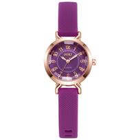Luxurious Eco-Friendly Fashion Ladies' Quartz Watch Alloy Case 10mm Small Dial Sapphire Crystal Glass Mirror Pointer Hands violetinė