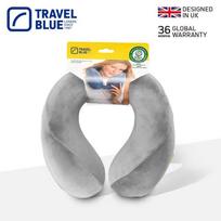 TRAVEL BLUE Memory Foam Travel Neck Pillow pilka spalva