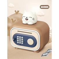 Piggy Bank Money Saving Box for Kids, ATM Fingerprint Password Plastic Large Capacity with Music Gitfs for Boys and Girls ruda