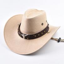 Unisex Cowboy Hat Faux Suede Western Style Cowgirl Jazz Hat Holidays Party Cosplay Hat 56-58cm