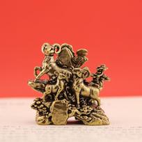 San Yang Kai Tai Feng Shui Decor Lucky Wealth Attracting Desktop Tea Pet Ornament for Home Shop Office Table Decoration one size