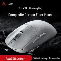 Ajazz T520 Carbon Fiber Tri-Mode Lightweight Gaming Mouse balta