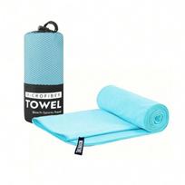 Quick-drying Sports Towel Swimming Gym Fitness Fast Absorbent Towels Camping Running Swimming Beach Washcloth Towels 38x38cm šviesiai mėlyna spalva