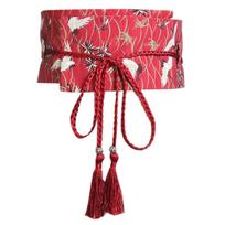 Kinijos stiliaus Hanfu Cummerbunds kutų audinio plataus diržo elegantiška dekoratyvi suknelė raudona