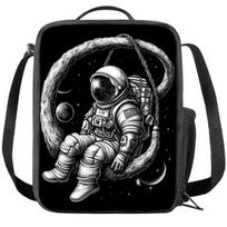 Galaktikos astronautų raštas Modernus izoliuotas pietų krepšys Daugkartinis ir nešiojamas pietų dėklas Maisto konteineris Unisex vaikams į mokyklą, iškylai