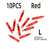 10 vnt. Plastikiniai žvejybiniai barškučiai muselinei žūklei, masalų gamybai, garso vamzdeliai, barškučiai, įdėklai minkštiems kirminams, jigams, žvejybos masalų priedai