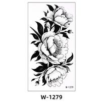 Cartoon Tattoo Sticker Waterproof Disposable Temporary Tattoo Ins Wind Flowers Cute 75 * 140Mm (die)