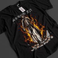Bleach Anime Shirt Yamamoto Tshirt Ichigo Bankai T-Shirt Aizen Zaraki Unisex Tee S
