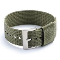Karinė karinio stiliaus laikrodžio apyrankė 18mm 20mm 22mm 24mm Briaunota nailoninė laikrodžio apyrankė Vyriška apyrankė Omega laikrodžiui Rolex laikrodžiui Seiko laikrodžiui Apyrankės dirželis 18mm žalia