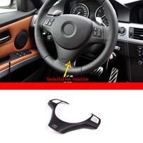 Skirta BMW 3 serijos E90 E91 E92 ABS matinė juoda automobilio vairo mygtuko rėmo dangčio apdaila lipdukai auto Style 1 gray