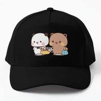 Cute Bubu And Dudu Go To Grocery Togethe  Baseball Cap Hat Black Czapka Casquette Hip Hop Outdoor Summer Boys Printed Spring Black