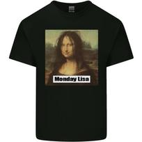 Mona Lisa Parody Monday Lisa Kids T-Shirt Childrens 3XL