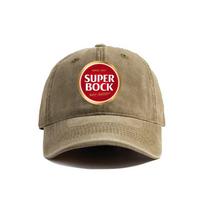 2025 Summer Super Bock Distressed Baseball Cap Cool Men Retro Outdoor Summer Adjustable Dad Super Bock Since 1927 Hat Adjustable chaki