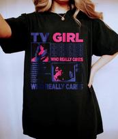 TV Girl Who Really Cares T-Shirt Size S-5XL Unisex T-Shirt S