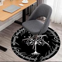 Žiedų valdovas Gondoro medis Lipdukas Decal Apvalus neslystantis kėdės kilimėlis kėdės kilimas biurui Kilimai biuro dekoravimui Dovana Valentino dienai Motinos 80cm by 80cm