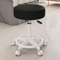 Beauty Rotating Stool with Backrest - Makeup/Barber/Dressing Table Chair with Casters