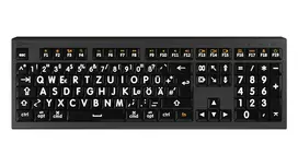 Logickeyboard LKB-LPWB-A2M-DE klaviatūra, universali USB, QWERTZ, juoda