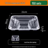 Disposable 4-Compartment Transparent Bento Box