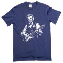 Men's Abraham Lincoln Playing Guitar T-Shirt 4th of July patriotic funny tee 2XL