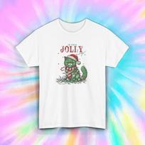Jolly Enough Cat Shirt S-5XL Funny Grumpy Christmas Humor Holiday Gift Tee XXXL