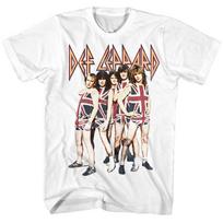 Def Leppard Full Color Photo British Flag Men's T Shirt Rock Music Band Merch 4XL