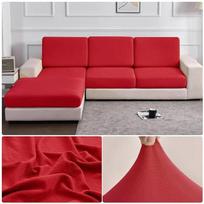Elastic Sofa Seat Cushion Cover Spandex Polyester Sofa Cover for Living Room Washable Removable L Shape Corner Couch Protector S raudona